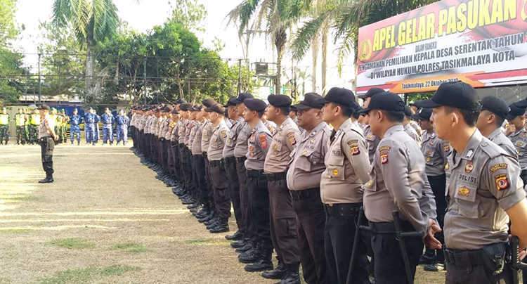 Jelang Pilkades Serentak, Polres Tasik Kota Turunkan 1.209 Personil Gabungan