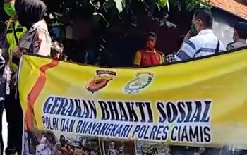 Polres dan Kodim 0613 Ciamis Bersinergi Bantu Warga Terdampak Covid-19