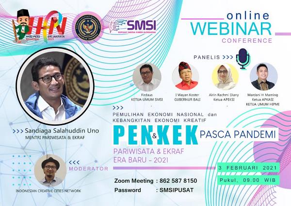 HPN 2021, SMSI Gelar Seminar Pemulihan dan Kebangkitan Ekonomi Nasional
