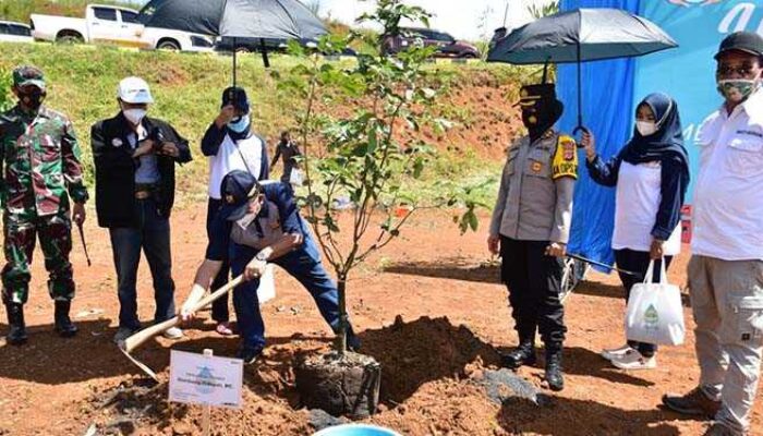 Peringati Hari Air Sedunia, Bendungan Leuwikeris Ditanami Pohon