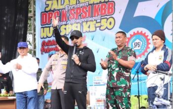 HUT KSPSI ke-50 Berlangsung Meriah, Hengky Berikan Doorprize Sepeda Motor