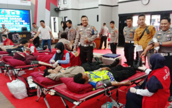 HUT ke-68, Satlantas Polres Tasikmalaya Gelar Donor Darah