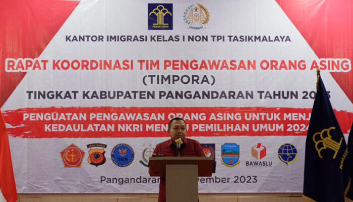 Jaga Kedaulatan dan Pengawasan Orang Asing, Imigrasi Tasikmalaya Tingkatkan Sinergi dengan TIMPORA Pangandaran