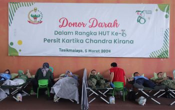 HUT ke-78 Persit Kartika Chandra Kirana, Brigif 13/Galuh Rahayu Gelar Kegiatan Donor Darah