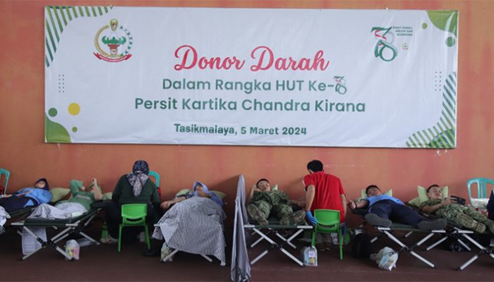 HUT ke-78 Persit Kartika Chandra Kirana, Brigif 13/Galuh Rahayu Gelar Kegiatan Donor Darah