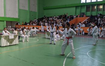 Ratusan Atlet Taekwondo Kota Tasikmalaya Uji Kemampuan dalam UKT di Tengah Bulan Puasa