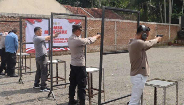 Semangat Kebersamaan dan Dedikasi, Polres Tasikmalaya Tingkatkan Profesionalitas Anggota Lewat Lomba Menembak