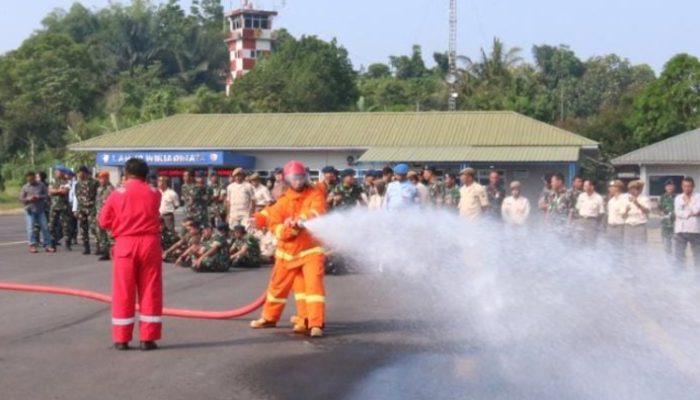 Latihan Tanggap Darurat Kebakaran 2024, Sinergi Lanud dan PK Bandara Wiriadinata untuk Keselamatan Tasikmalaya