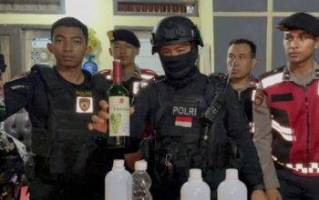 Tim Maung Galunggung Polres Tasikmalaya Kota Grebek Gudang Miras di Tasikmalaya