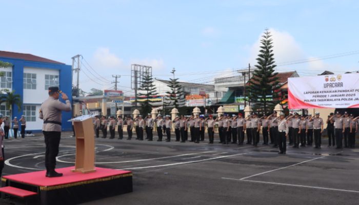 Polres Tasikmalaya Gelar Upacara Kenaikan Pangkat dan Pelepasan Personel Purna Tugas