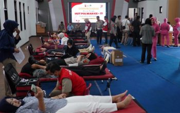 HUT ke-77 Polwan, Polres Tasikmalaya Himpun 60 Kantong Darah untuk PMI