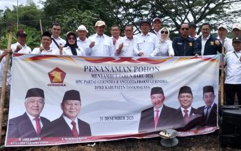 Gerindra Kab. Tasikmalaya Tanam Pohon, Tutup 2025 dengan Doa dan Santunan Anak Yatim