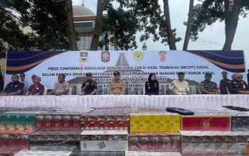 Musnahkan 2,1 Juta Batang Rokok Ilegal, Komitmen Pemda KBB Tegakkan Hukum Melalui Program DBHCHT
