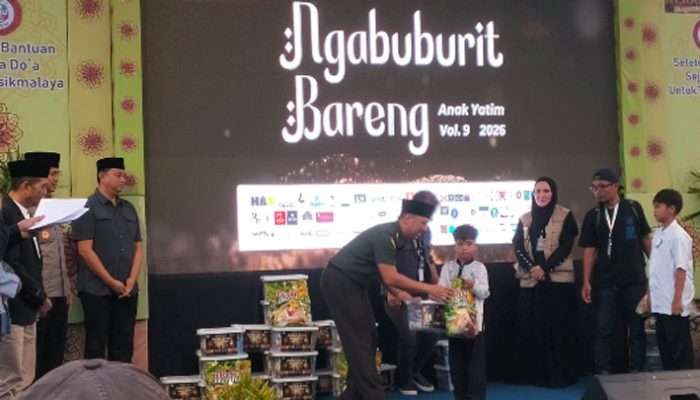 Ratusan Anak Yatim Diajak Ngabuburit di Kodim 0612 Tasikmalaya, Ada Musik hingga Edukasi TNI