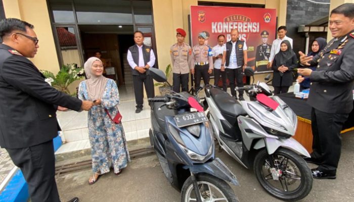 Begal Motor Dibekuk Satreskrim Polres Tasikmalaya, Korban Kaget Kendaraannya Kembali Lebih Kinclong
