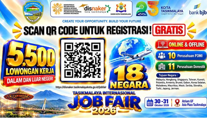 Job Fair Digital Kota Tasikmalaya Diserbu Pendaftar, Hari Pertama Tembus 442 Orang